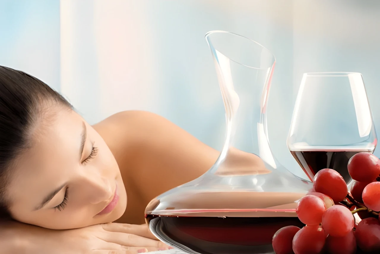 Luxury wine massage therapy for glowing skin and relaxation